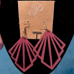 Plunder Wooden lightweight Geometric Earrings